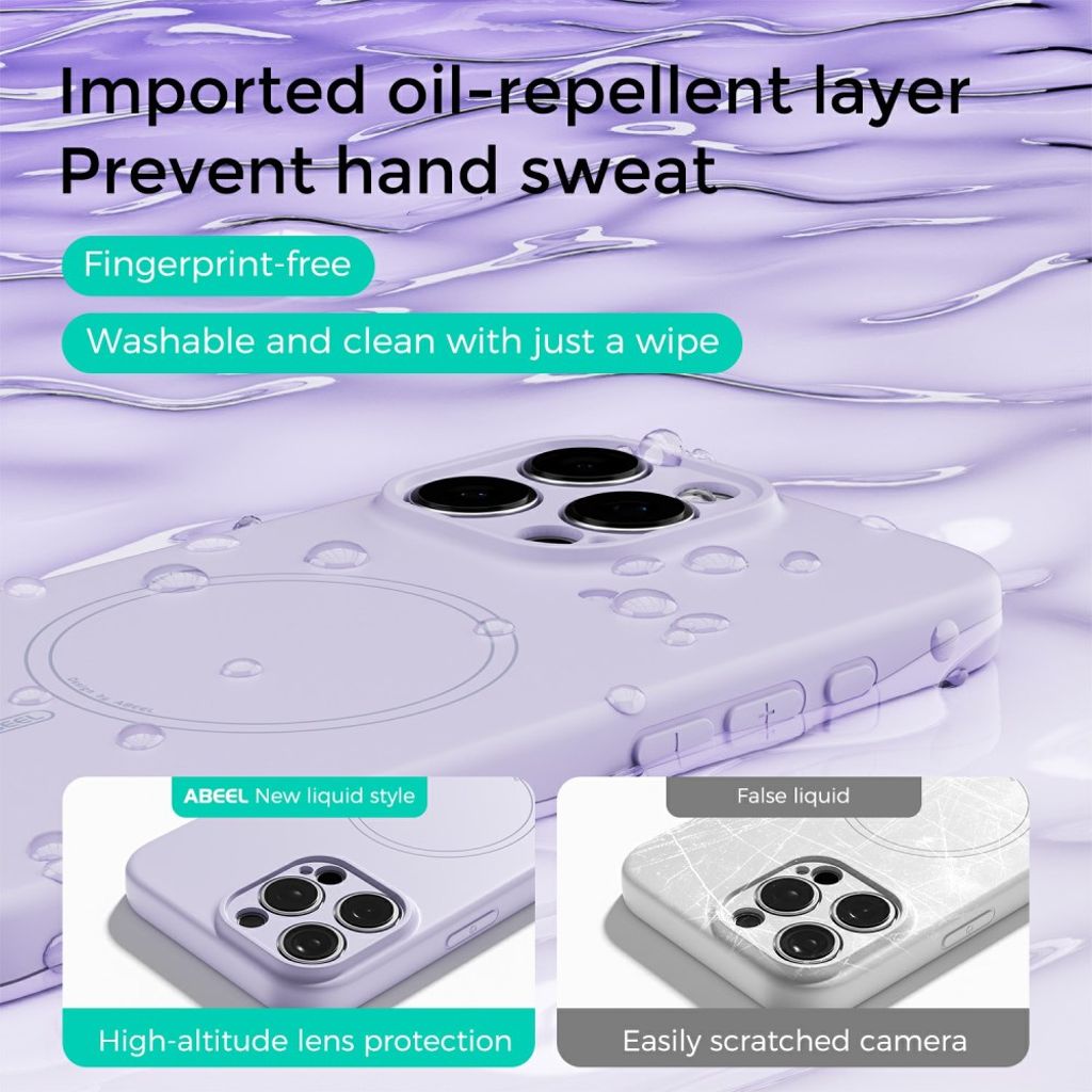 ABEEL iPhone 13 Pro Max MagSafe-yhteensopiva Liquid Silicone Kuori – Tummansininen