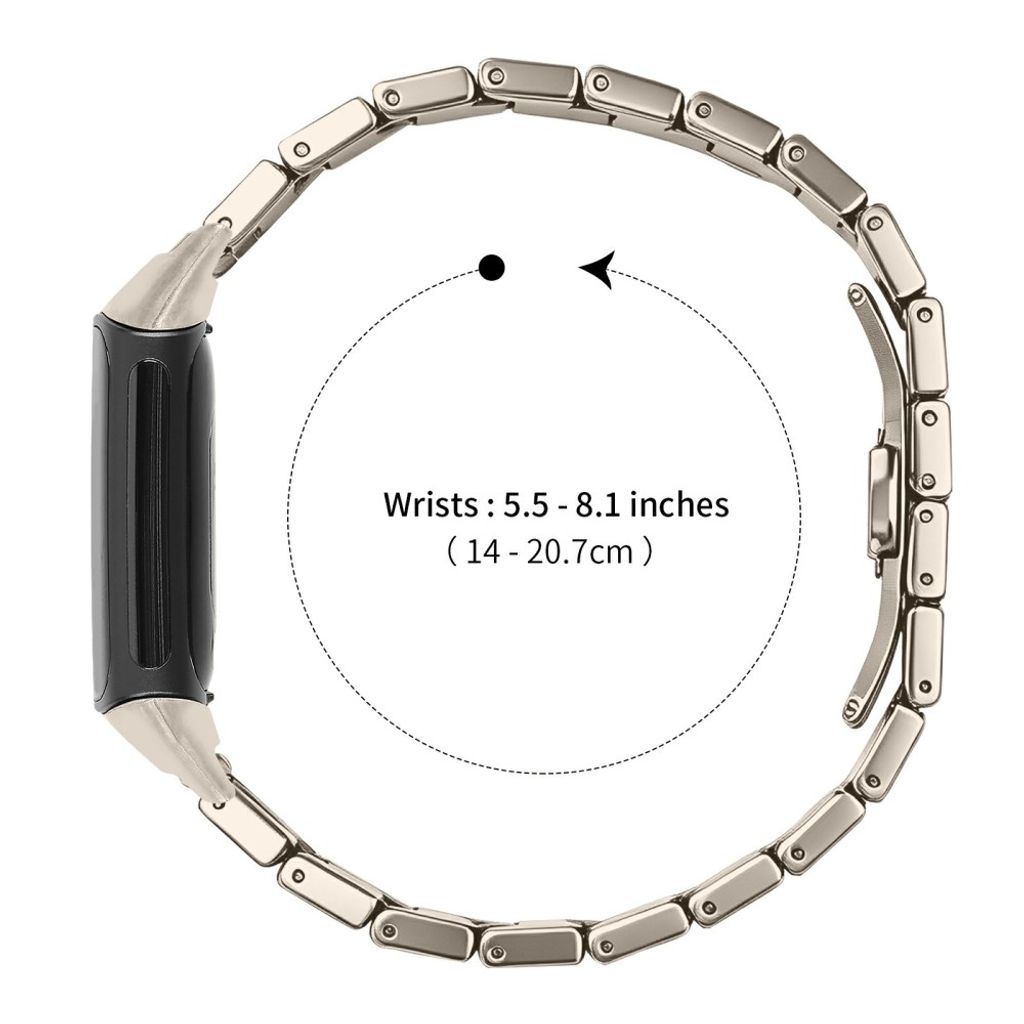Fitbit Charge 6 / Charge 5 Urrem Rustfrit Stål – Sølv