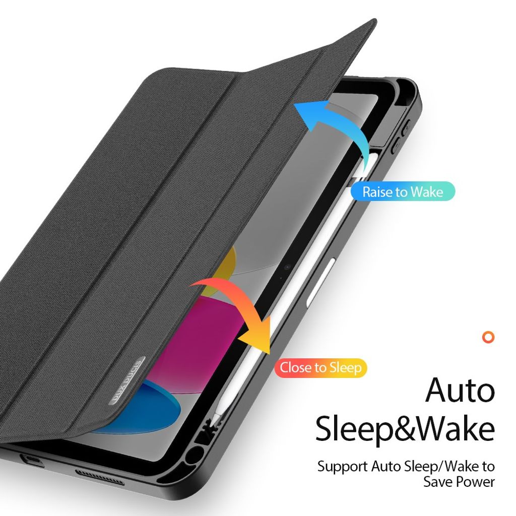 Dux Ducis iPad A16 11" 2025/10.9" 2024 Flip cover med holder til styluspen - Sort