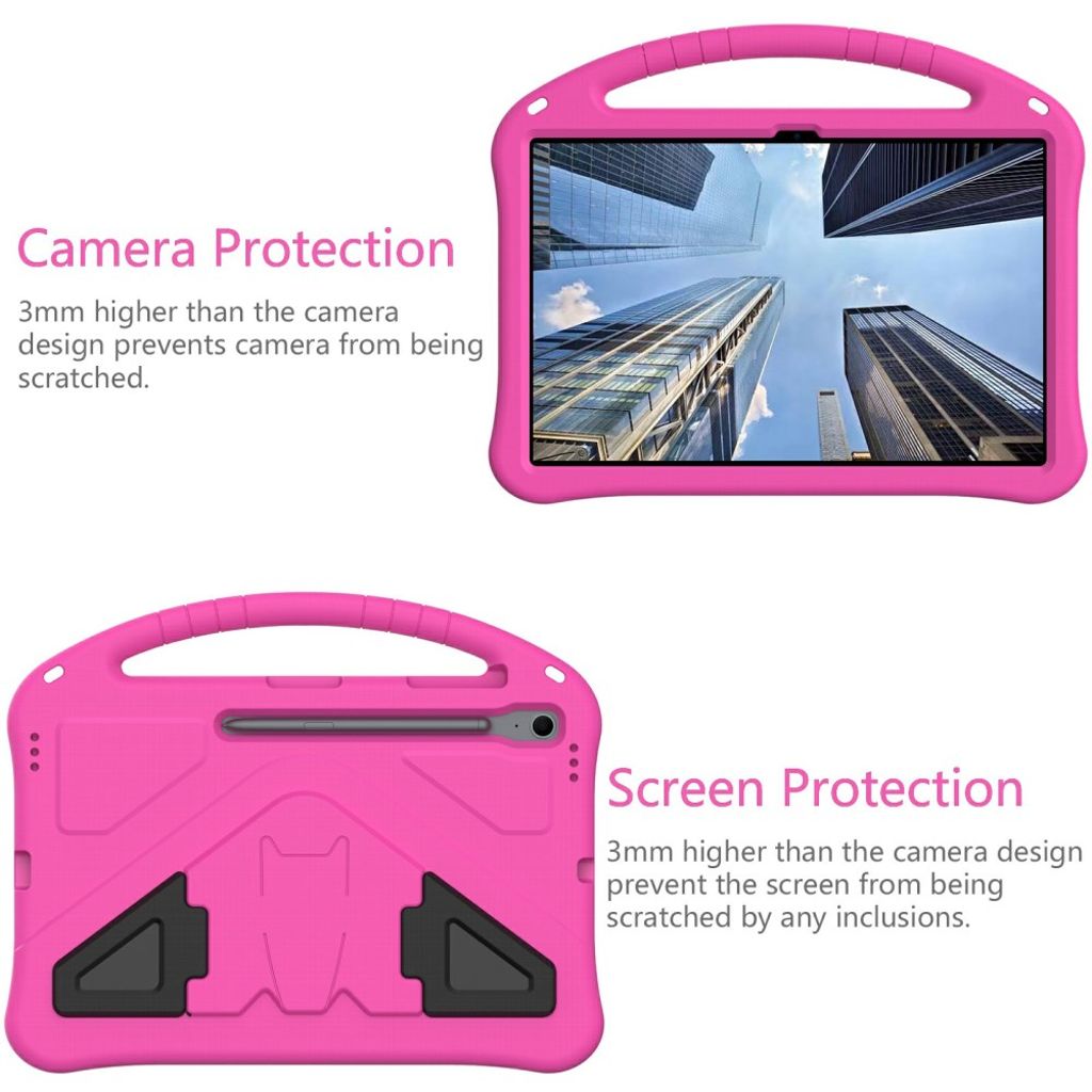 Samsung Galaxy Tab S10 FE Plus Case with Handle stand - Rose