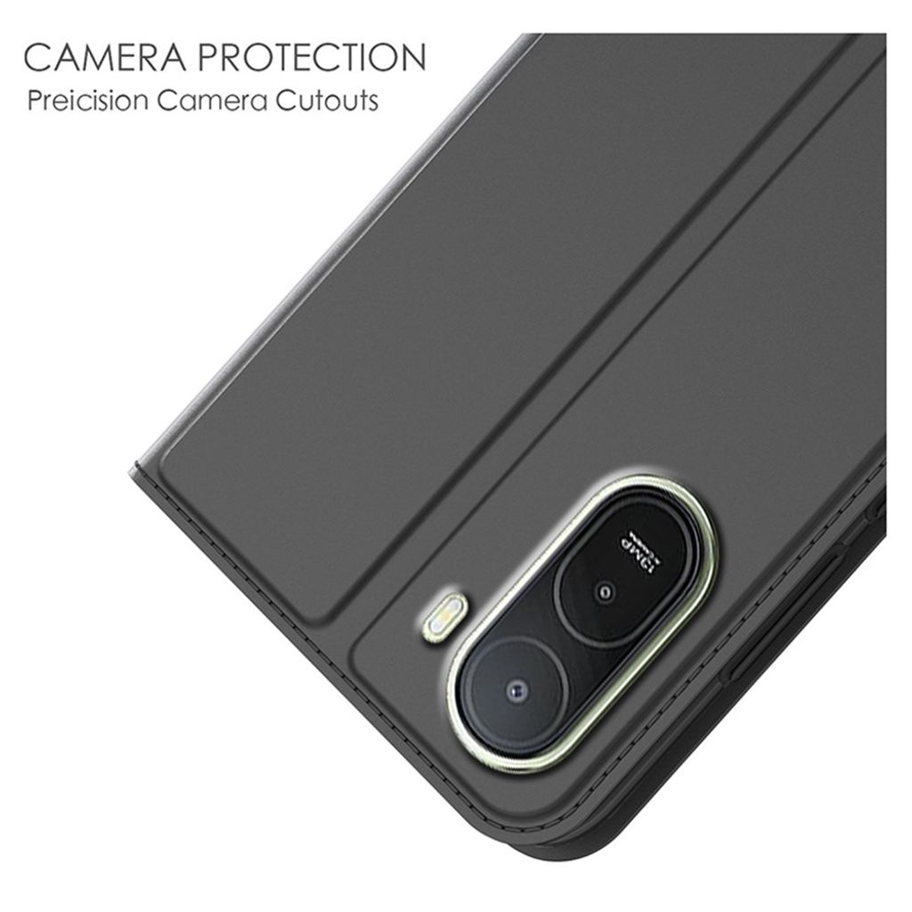 Xiaomi Poco C85x 5G/Redmi A7 Pro Fodral Korthållare/Stativ - Svart