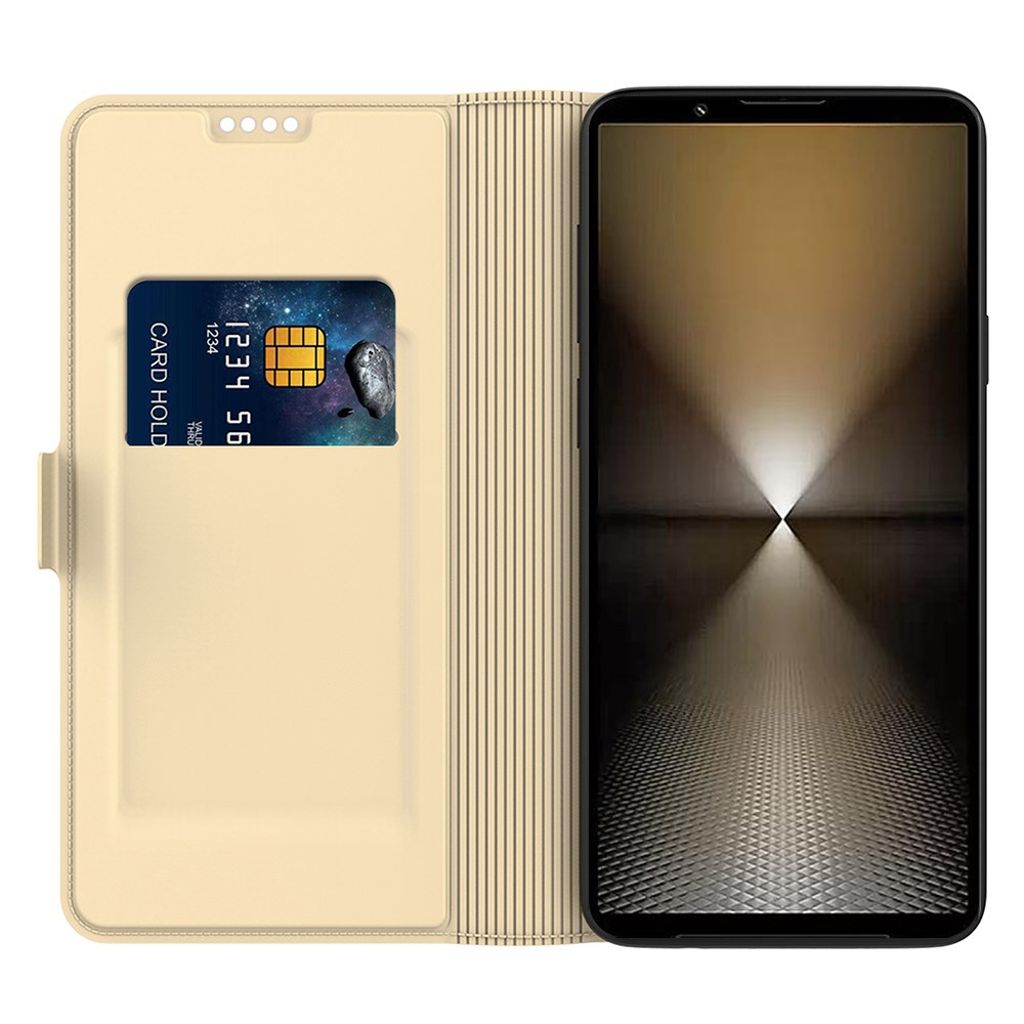 Sony Xperia 1 VII Fodral med Stativ - Guld
