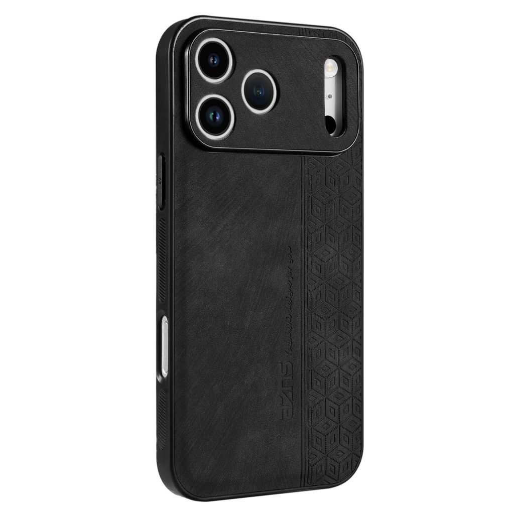 iPhone 18 Pro Max/17 Pro Max Kuori PU-nahkaa - Musta
