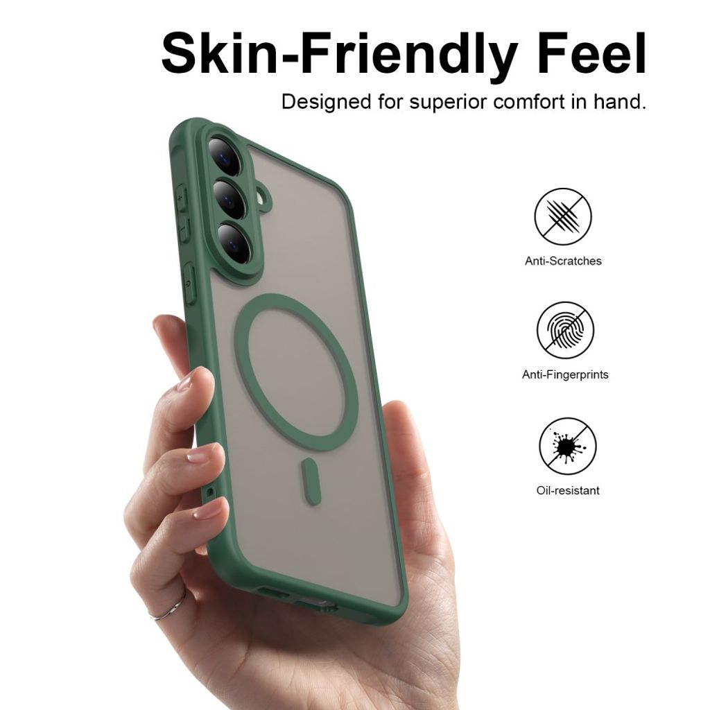 Samsung Galaxy S26 FE MagSafe kompatibel Cover Stødsikker - Grøn