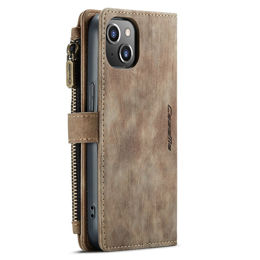 CASEME iPhone 13 Lompakkokotelo Hihnalla Ruskea