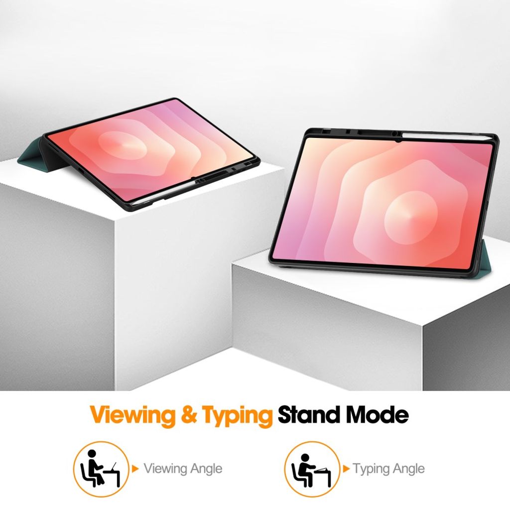 Samsung Galaxy Tab S12 Ultra/S11 Ultra Tri-fold stativfodral - Grön
