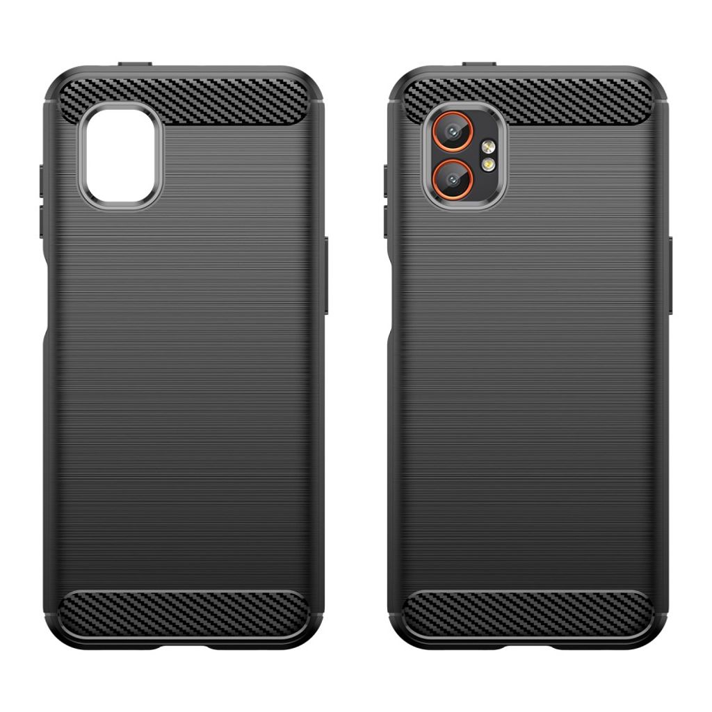 Samsung Galaxy XCover7 Pro deksel karbonfiber tekstur børstet - svart