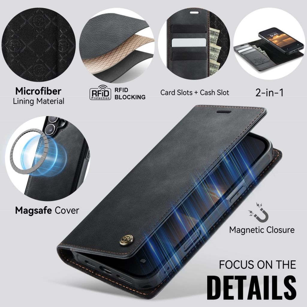 CASEME iPhone 17 Etui med MagSafe - Svart