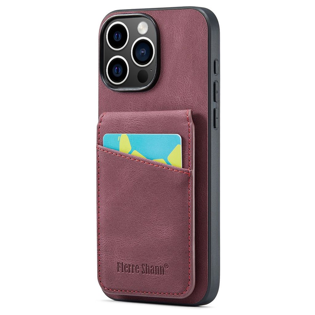 FIERRE SHANN iPhone 16 Pro Deksel med Kortspor - Rød