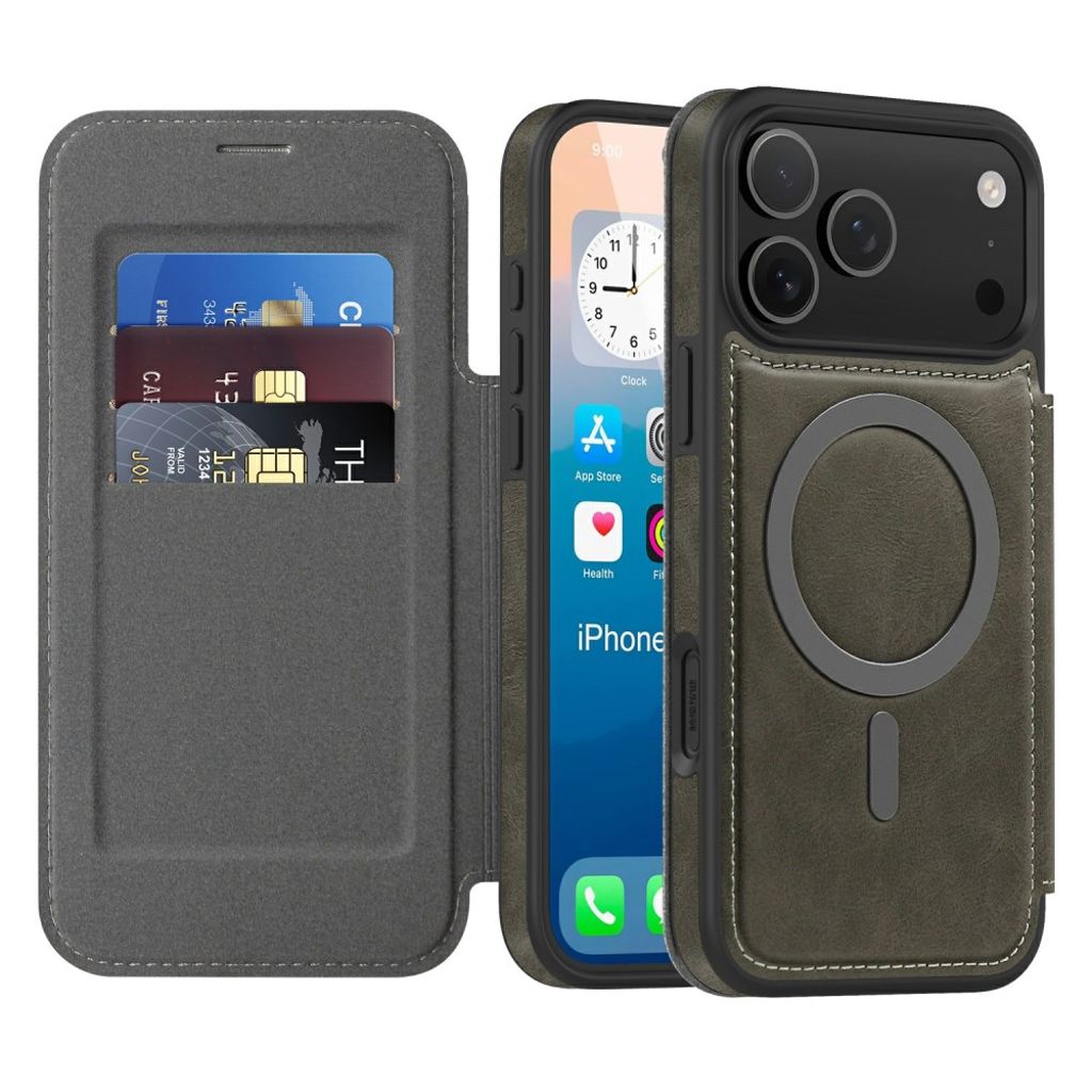 iPhone 17 Pro Max MagSafe Cover with Card Slots - Grey