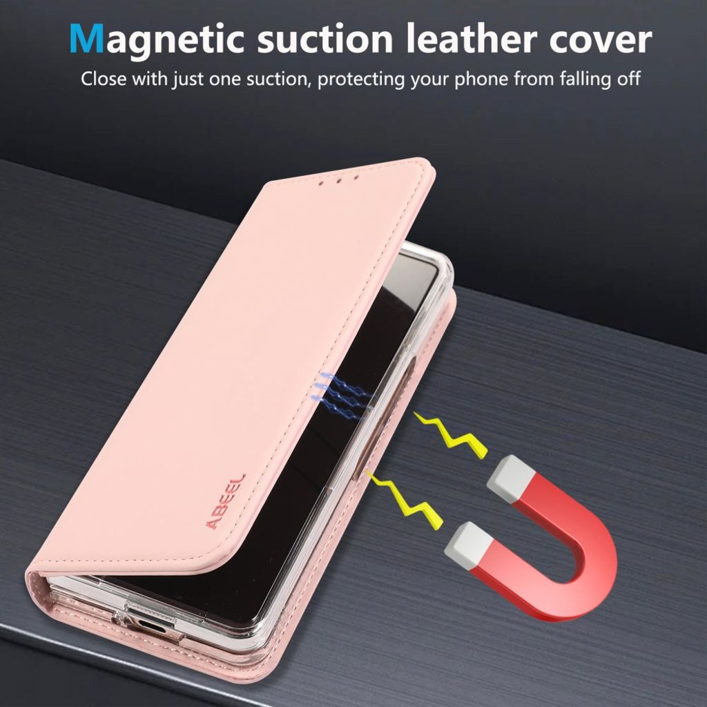 ABEEL Google Pixel 9 Pro Fold 5G Plånboksfodral - Rosa