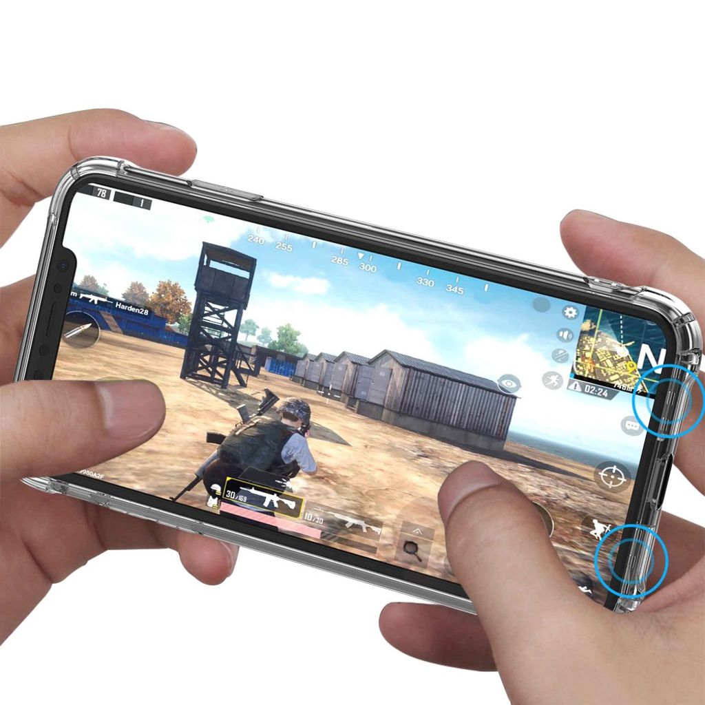 iPhone X/XS Deksel Støtsikker TPU Air Cushion - Gjennomsiktig