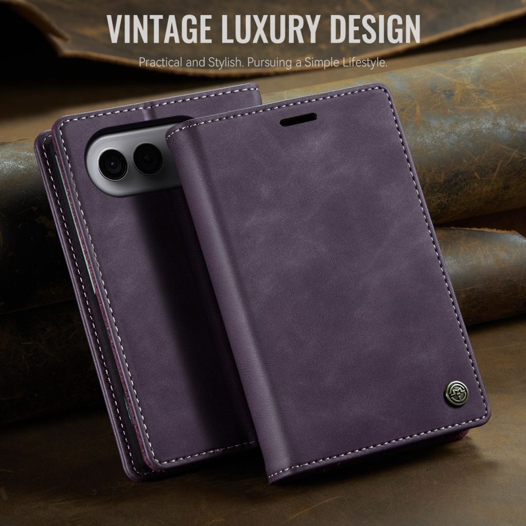 CASEME iPhone Duo Lompakkokotelo RFID-suojauksella - Violetti