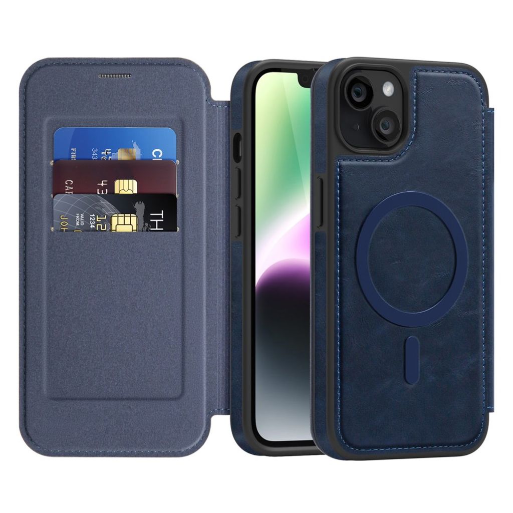 iPhone 14 Plus Lommeboketui MagSafe RFID-blokkerende - Safir