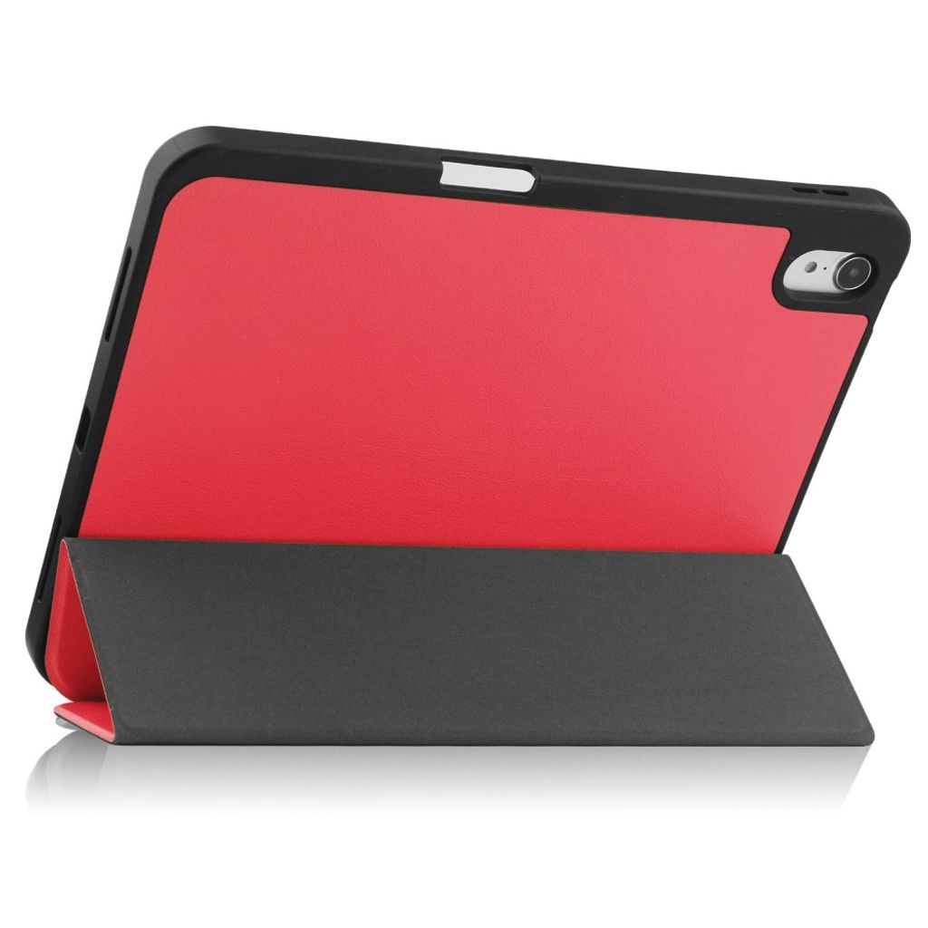 iPad A16 11" 2025/10.9" 2024 Tri-fold flip cover i PU-læder med holder til styluspen - Rød