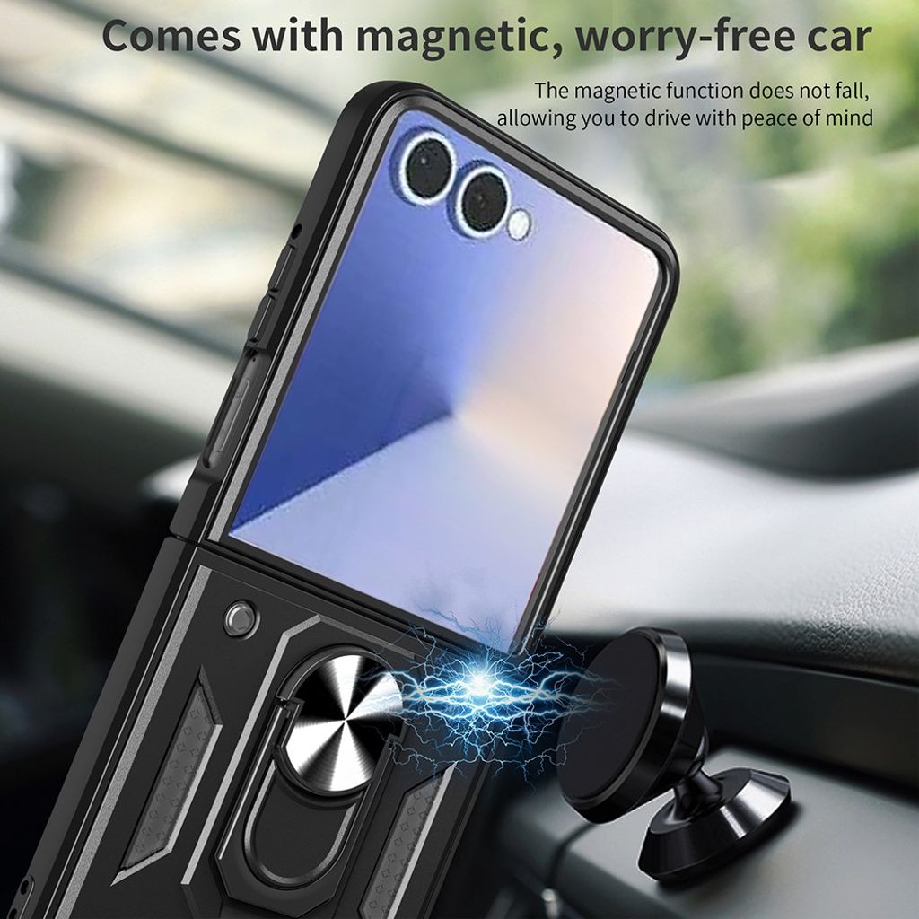 Samsung Galaxy Z Flip7 5G Cover med Stativ - Sølv