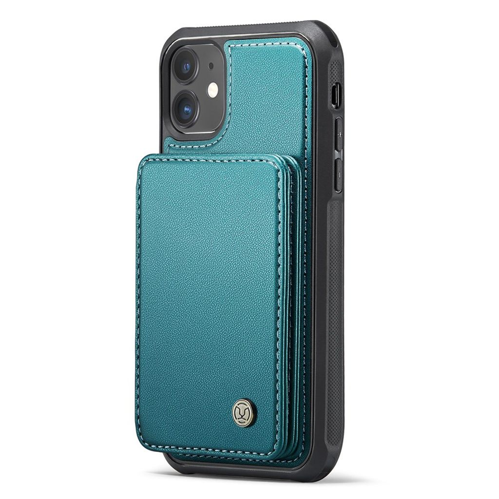 JEEHOOD iPhone 11 Kuori Irrotettava Magneettinen Kortin Haltija – Syaani