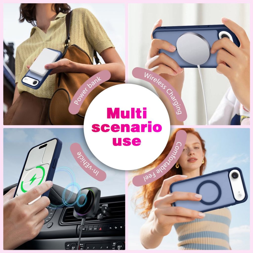 iPhone Air MagSafe Kuori Iskunkestävä - Tummansininen