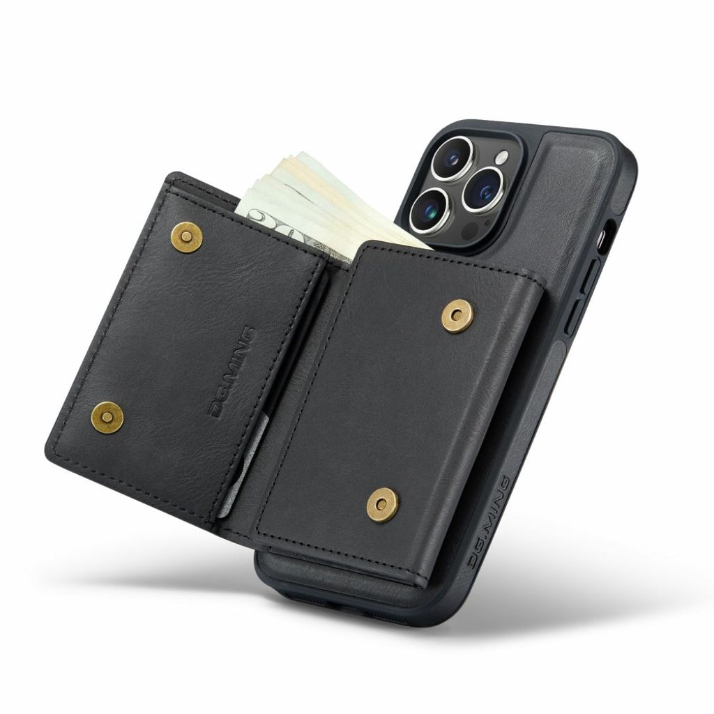 DG.MING iPhone 12 Pro Max Cover med Pung - Sort