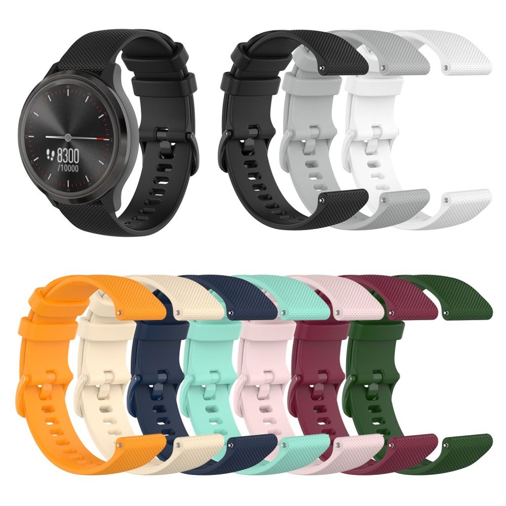 Garmin Venu/Venu SQ/Venu 2 Plus m.fl. Klokkereim i silikon - Svart