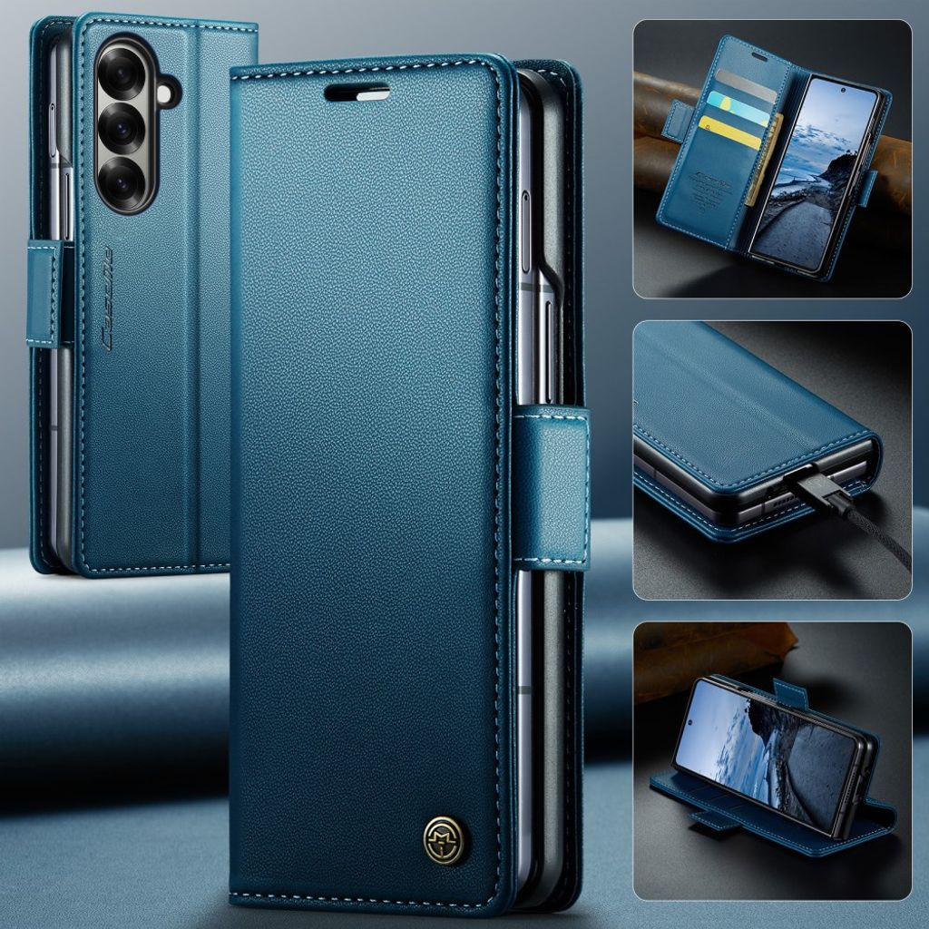 CASEME Samsung Galaxy Z Fold8 Ultra Flip Cover med RFID blokering - Blå