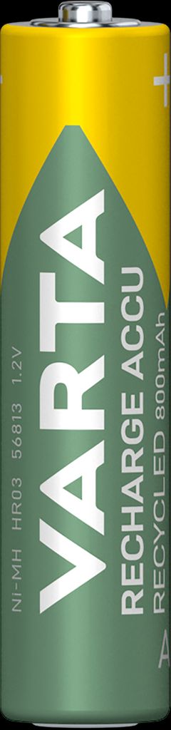 VARTA Recharge Accu Kierrätetty AAA-akku 800mAh, 4 kpl