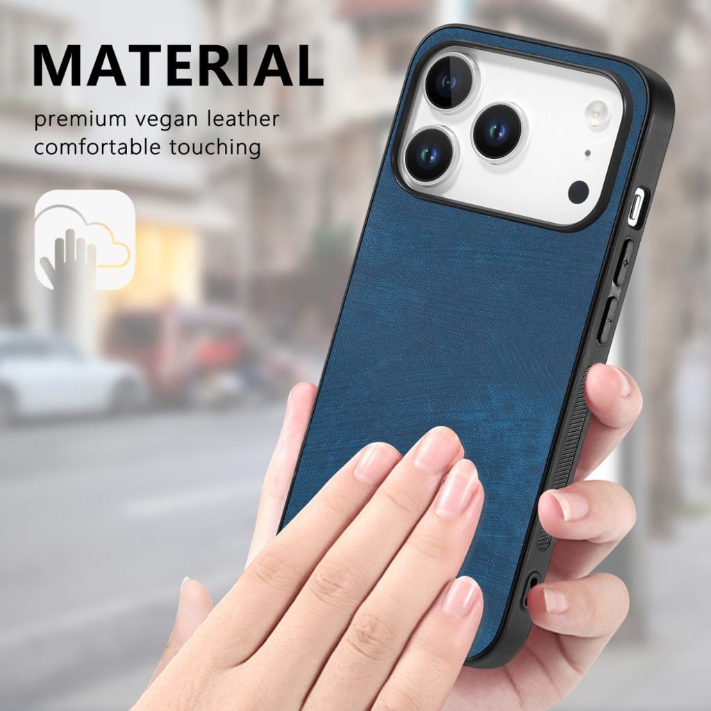 Retro-deksel til iPhone 17 Pro Max – blått
