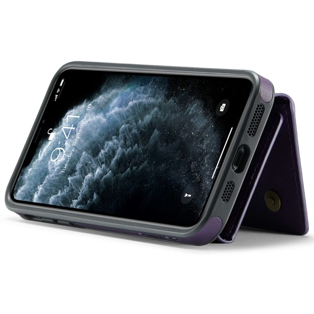 DG.MING iPhone 11 Pro Max Lompakkokuori Magneettinen RFID Purppura