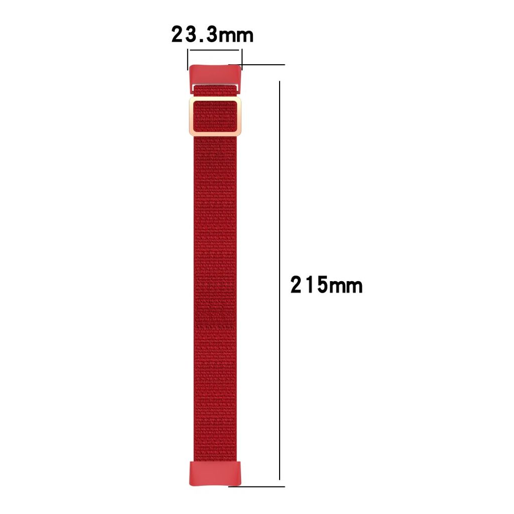 Fitbit Charge 6/5 Kellonranneke, Nylon - punainen