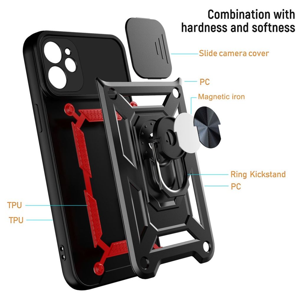 iPhone 11 Kuori Sormuksenpidike - Hopea