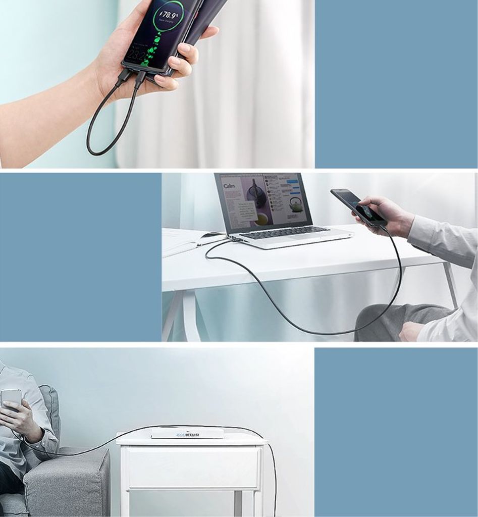 Ugreen US287 60118 USB-A til USB-C 3A kabel 2m – sort