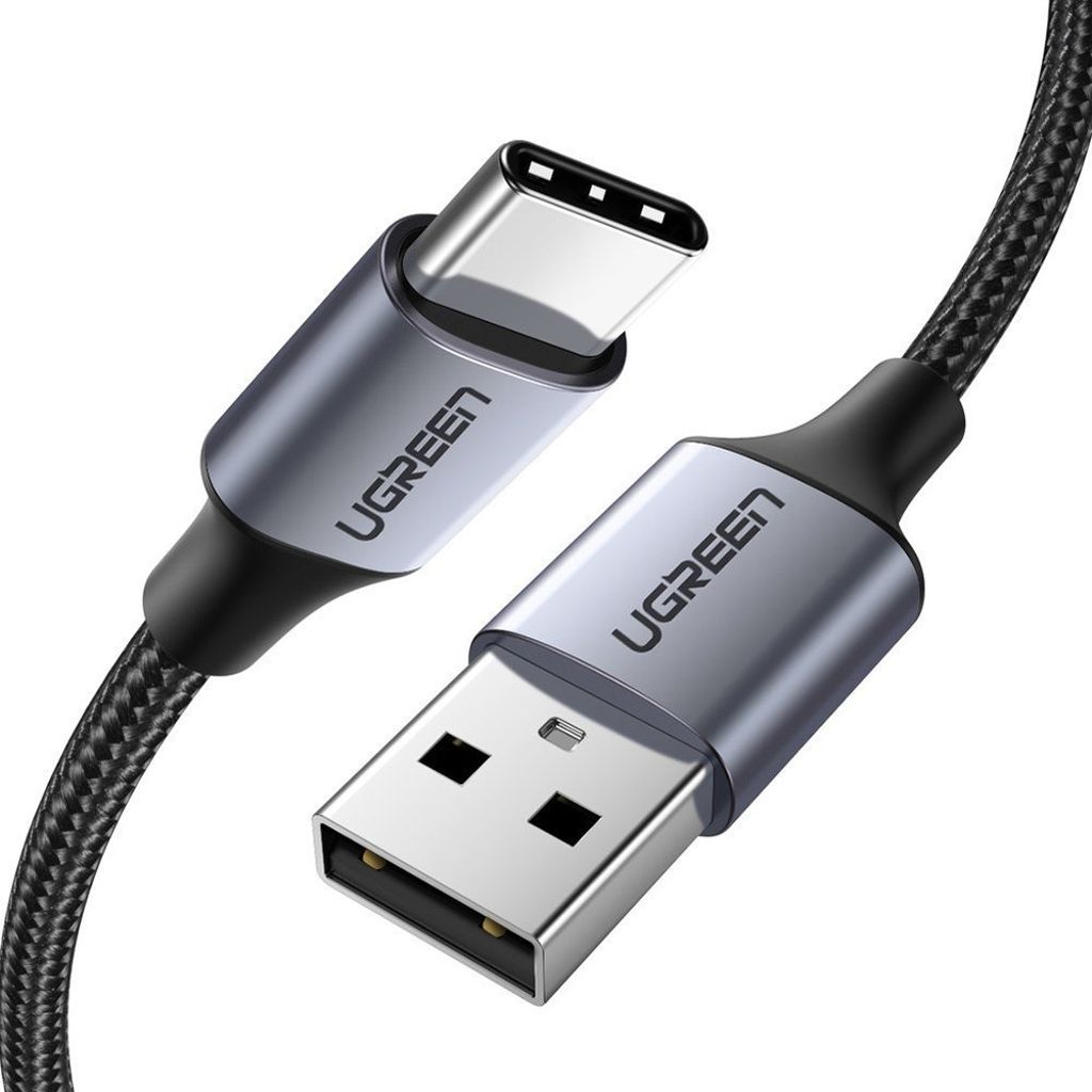 Ugreen US288 60128 USB-A til USB-C QC 3.0 2m kabel – grå
