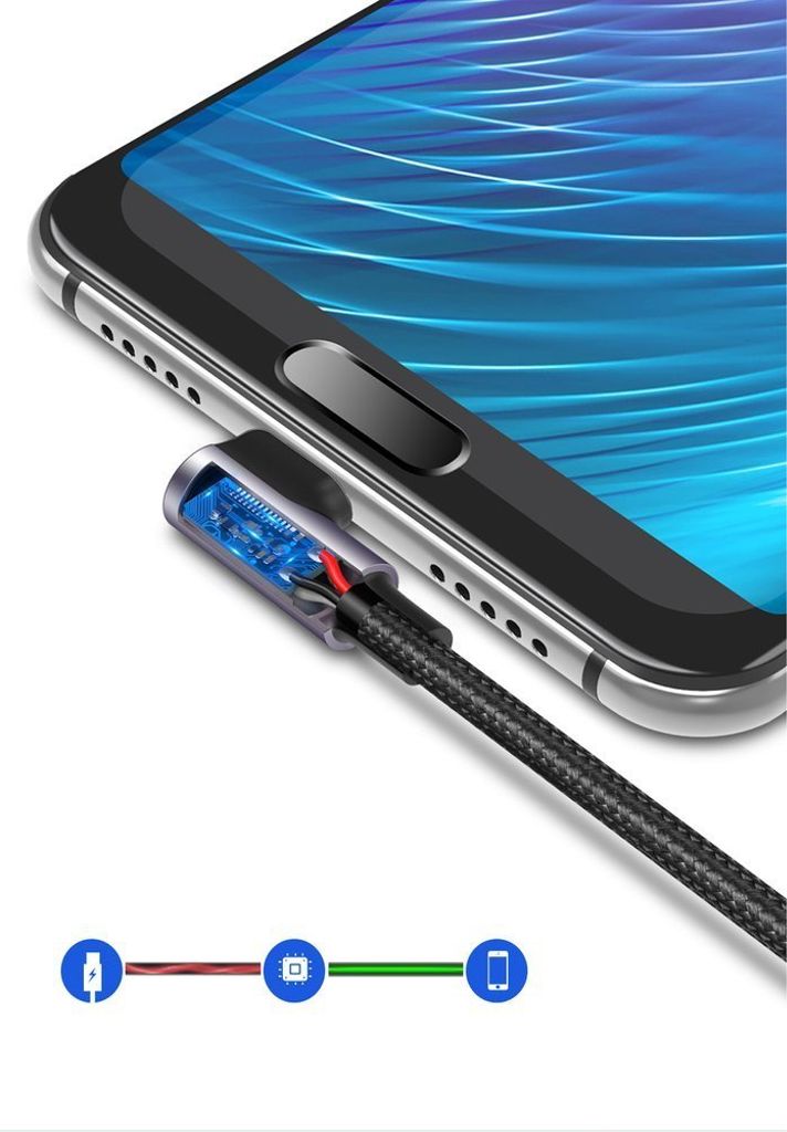 Ugreen US284 50941 USB-A til USB-C (vinklet) kabel 1m – grå