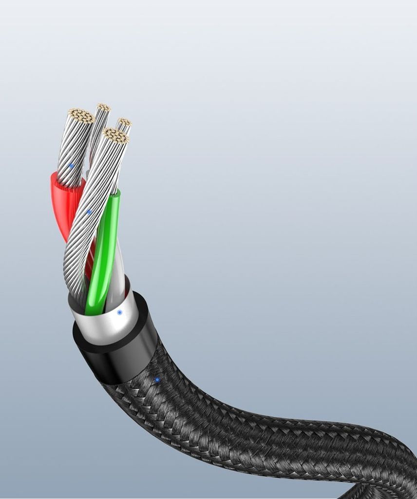 Ugreen US284 50942 USB-A til vinkel USB-C kabel 3A 2m - grå
