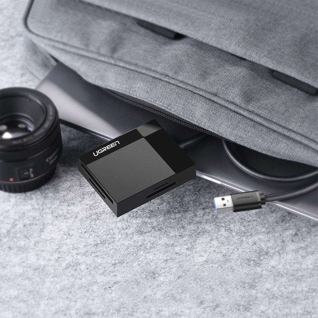 Ugreen CR125 30231 minneskortläsare – SD / micro SD / CF / MS – svart