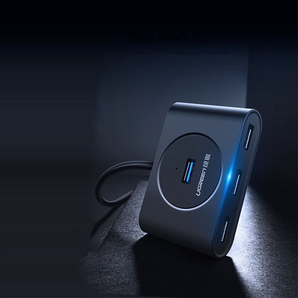 Ugreen HUB 4x USB 3.2 Gen 1 (0,5 m kabel) svart