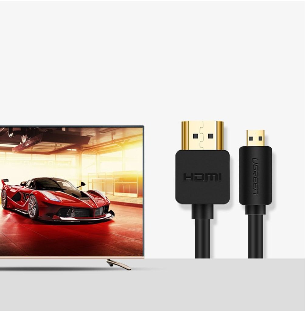 Ugreen HDMI til micro HDMI kabel 1,5m – 4K 60Hz (sort)