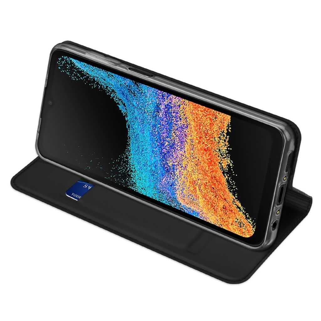 DUX DUCIS mobiletui med kortholder for Samsung Galaxy XCover7 Pro – Svart
