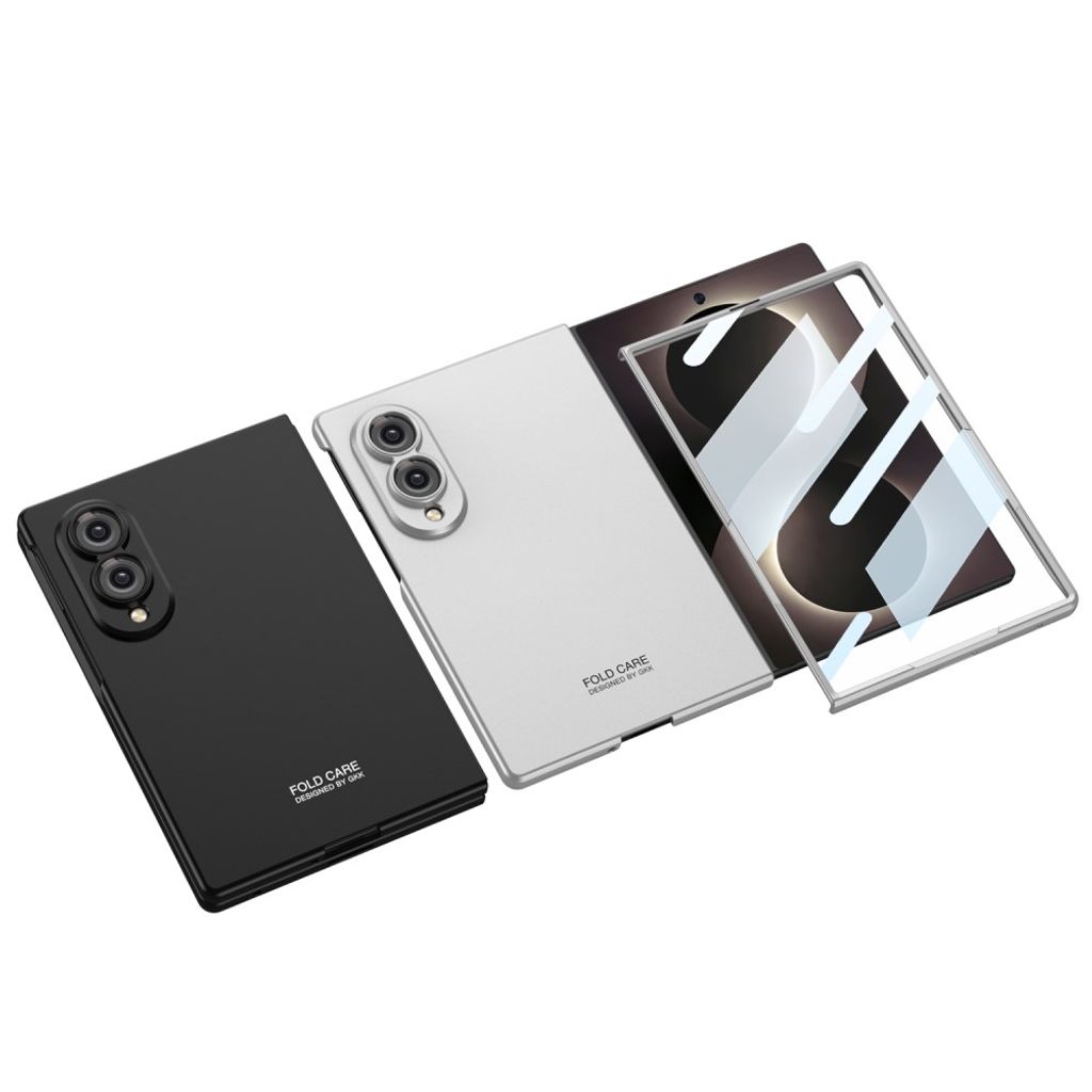 GKK Samsung Galaxy Z Fold8 Deksel med Herdet Glassbeskytter - Titan Grå