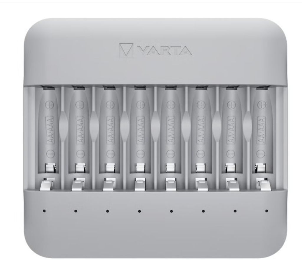 VARTA Eco Charger Multi Recycled Batterieladegerät + 8x AA 2100 mAh