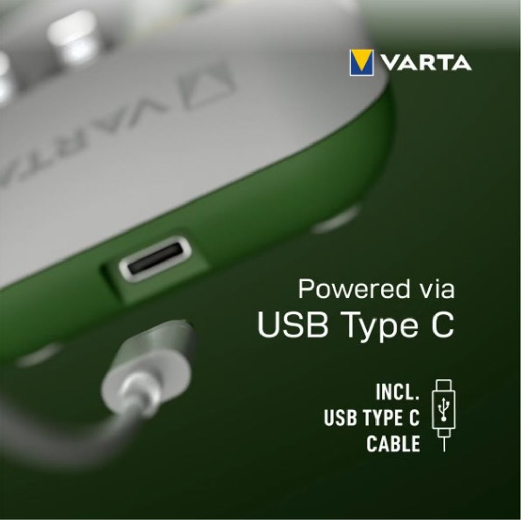 VARTA Eco Charger Multi Recycled Batterieladegerät + 8x AA 2100 mAh