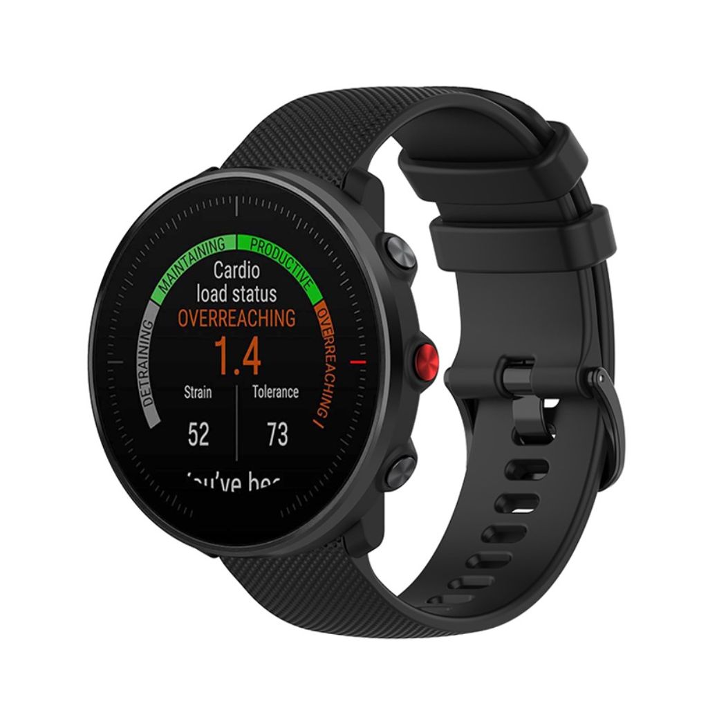 Samsung Gear S3 Classic/Frontier ja muut kellonrannekkeet silikoni – musta