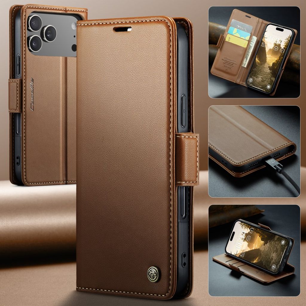 CASEME iPhone 17 Pro Max Etui med Kortspor - Brun