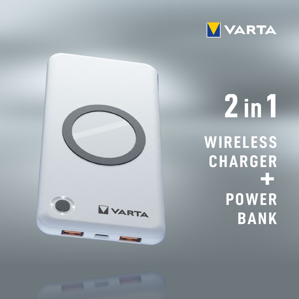 Varta Langaton Varavirtalähde 10000mAh, USB-C, 2x USB-A