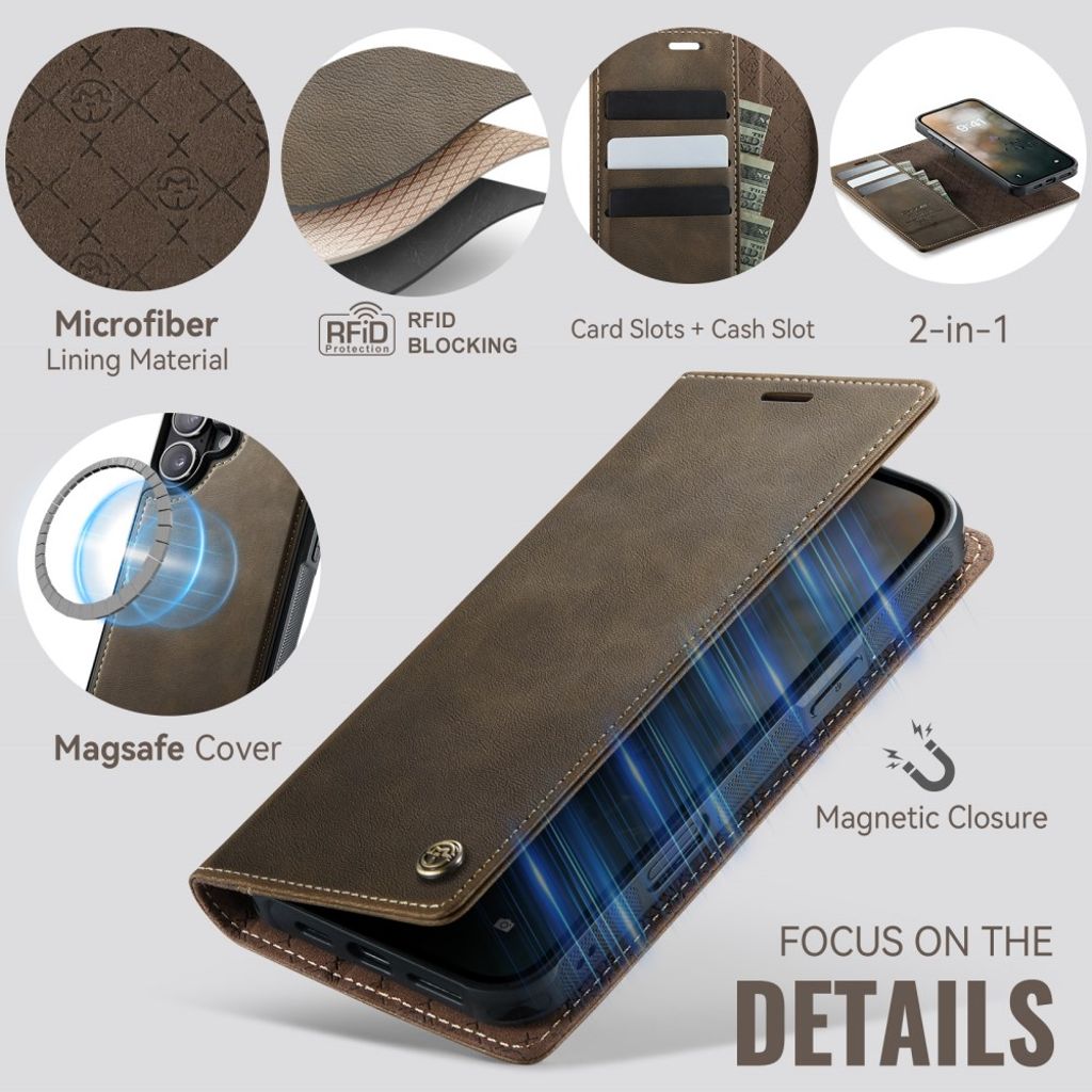 CASEME iPhone 17 Fodral med MagSafe - Brun