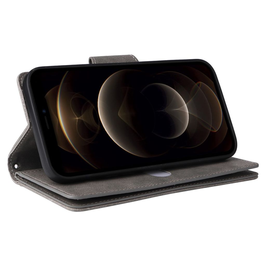 iPhone 12 Pro Max Etui med Stativ - Grå