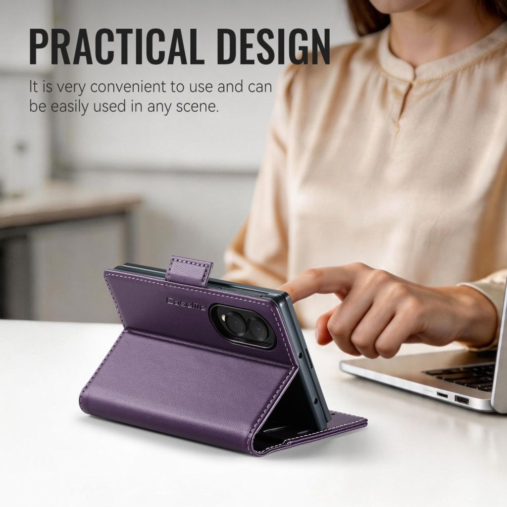 CASEME Samsung Galaxy Z Fold8 Flip Cover med RFID blokering - Lilla