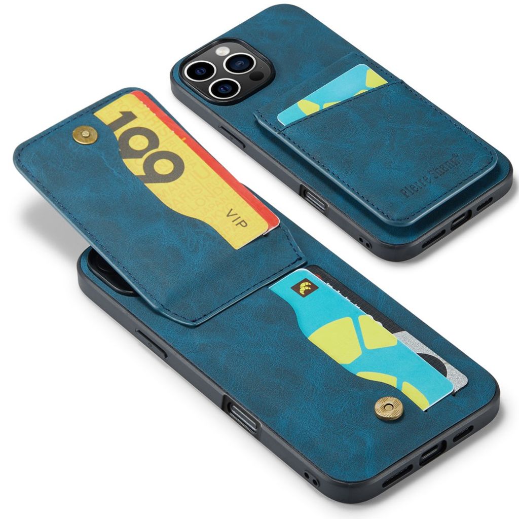 FIERRE SHANN iPhone 16 Pro Deksel med Kortspor - Blå