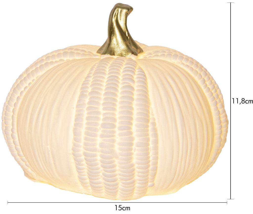 LED Borddekorasjon Pumpkin – Gresskar 12x15 cm med innebygd timer