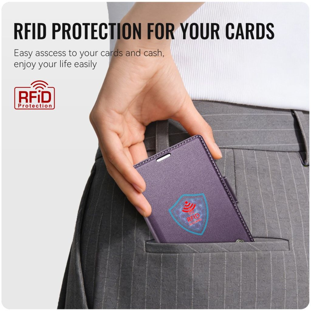 CASEME Samsung Galaxy Z Fold8 Flip Cover med RFID blokering - Lilla